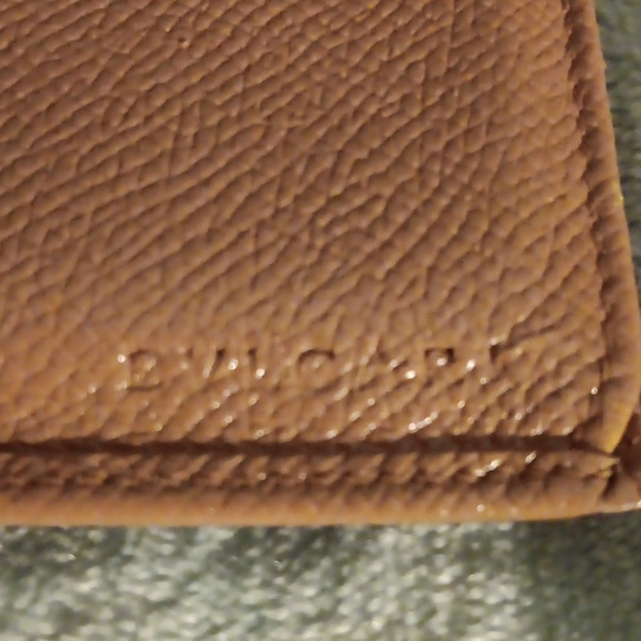 EUC BVLGARI Tan Leather Long Trifold Wallet - Picture 6 of 12